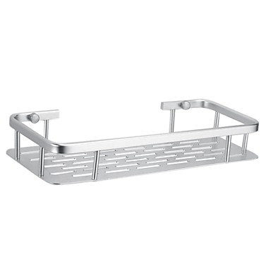 12-Inch Aluminum Bathroom Shelf Wall Mounted, Silver Sand-Sprayed